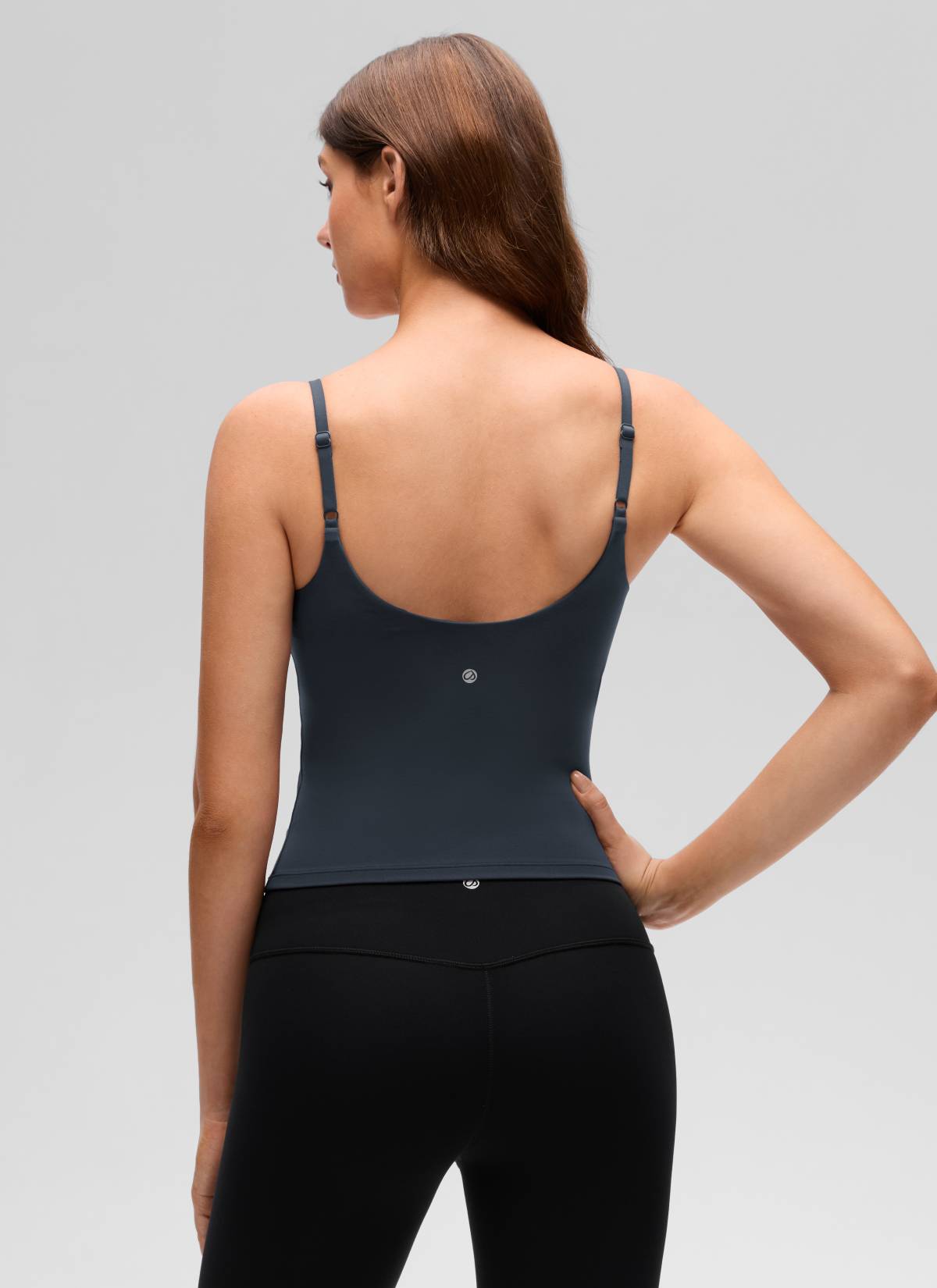 CRZ YOGA Damen Butterluxe Mold Geformter Becher Crop Tank Top Echte Marine