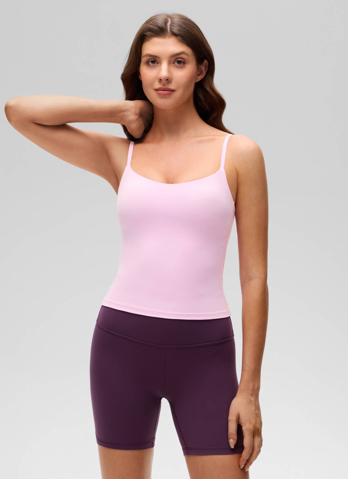 CRZ YOGA Damen Butterluxe Mold Geformter Becher Crop Tank Top Vita Rosa