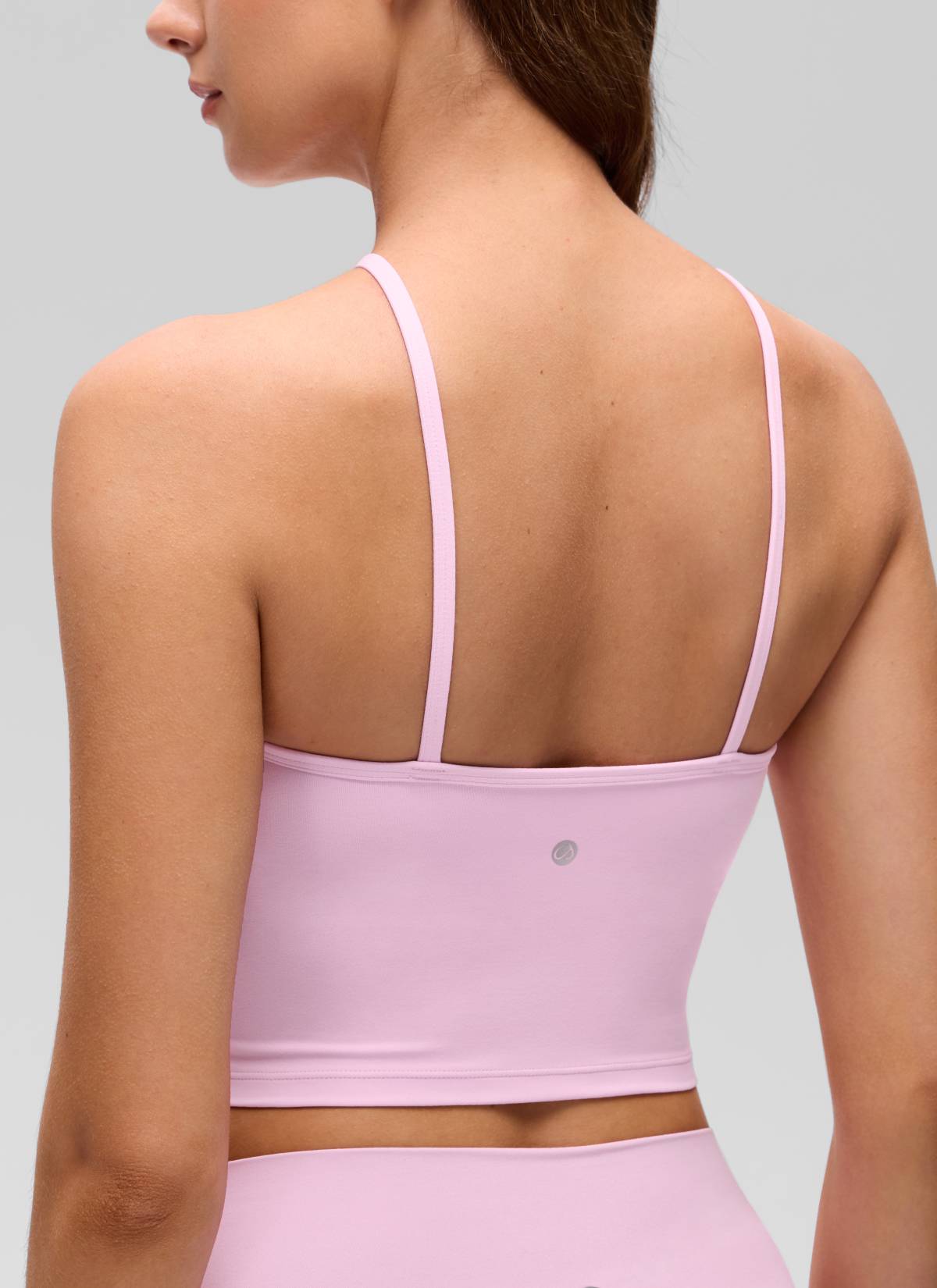 CRZ YOGA Damen Butterluxe Überkreuzter Hals Spaghettiträger Sport BH Vita Rosa
