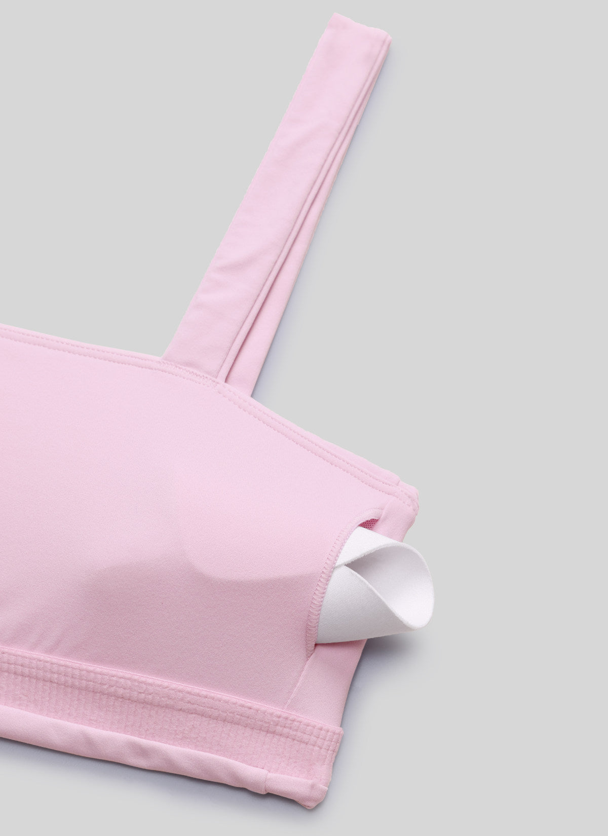 CRZ YOGA Damen Butterlift Quadratischer Hals Unterstützend Sports BH Milchrosa