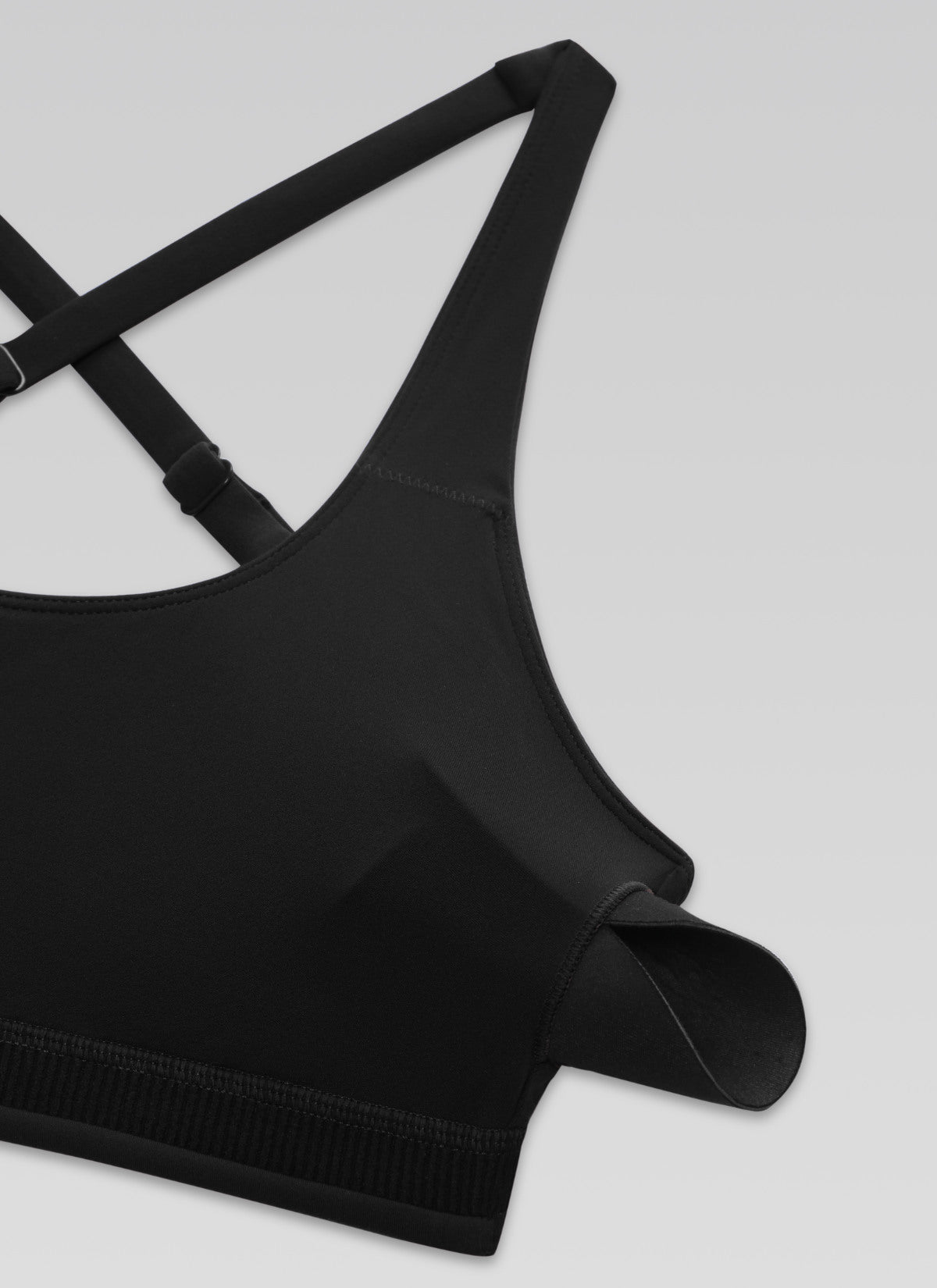 CRZ YOGA Damen Butterlift Kreuz Zurück U-Ausschnitt Sports BHs Schwarz