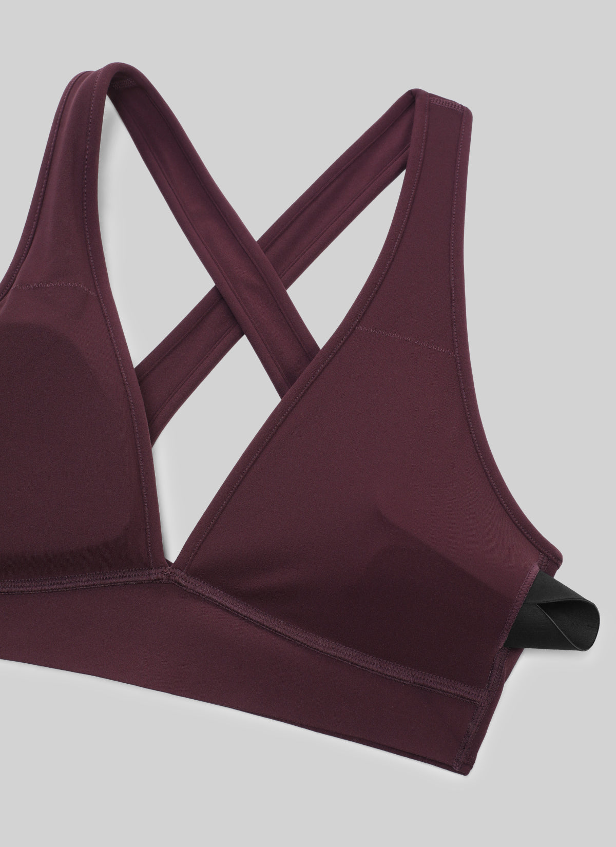 CRZ YOGA Damen Butterlift Tiefer V-Ausschnitt Breite Riemen Sports BHs Reife Pflaume