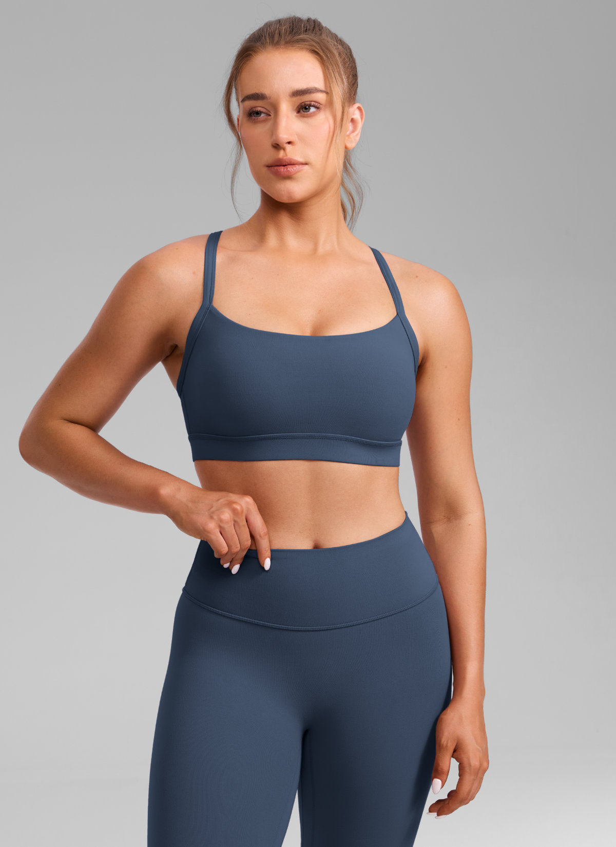 CRZ YOGA Damen Butterlift Verstellbare Dünne Träger Kreuzrücken BHs Sternenlicht