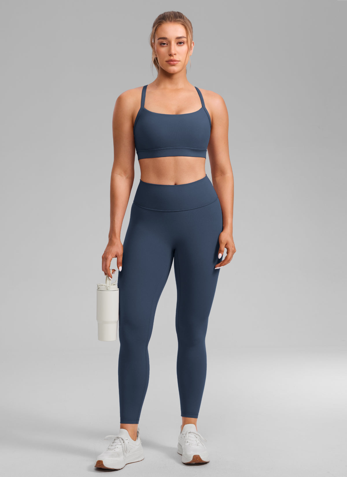 CRZ YOGA Damen Butterlift Verstellbare Dünne Träger Kreuzrücken BHs Sternenlicht