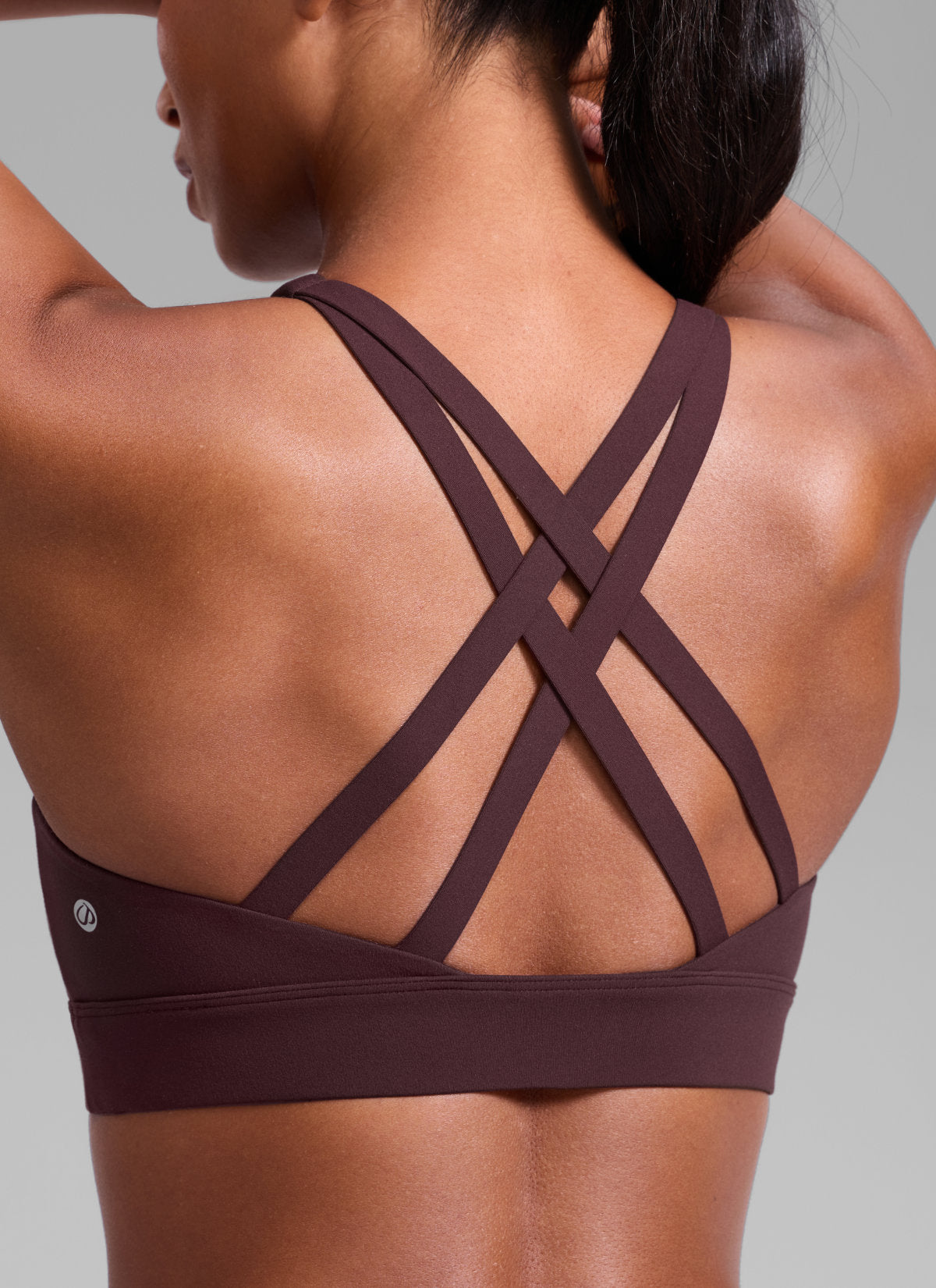 CRZ YOGA Damen Butterlift Breite Träger Kreuzrücken Sports BHs Reife Pflaume