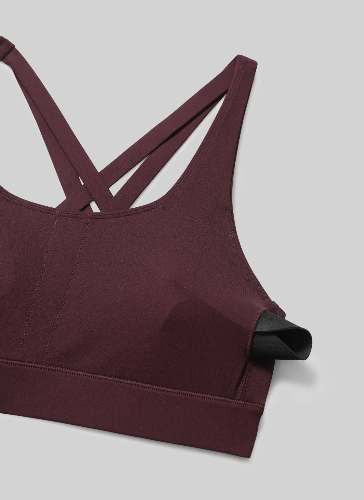 CRZ YOGA Damen Butterlift Breite Träger Kreuzrücken Sports BHs Reife Pflaume