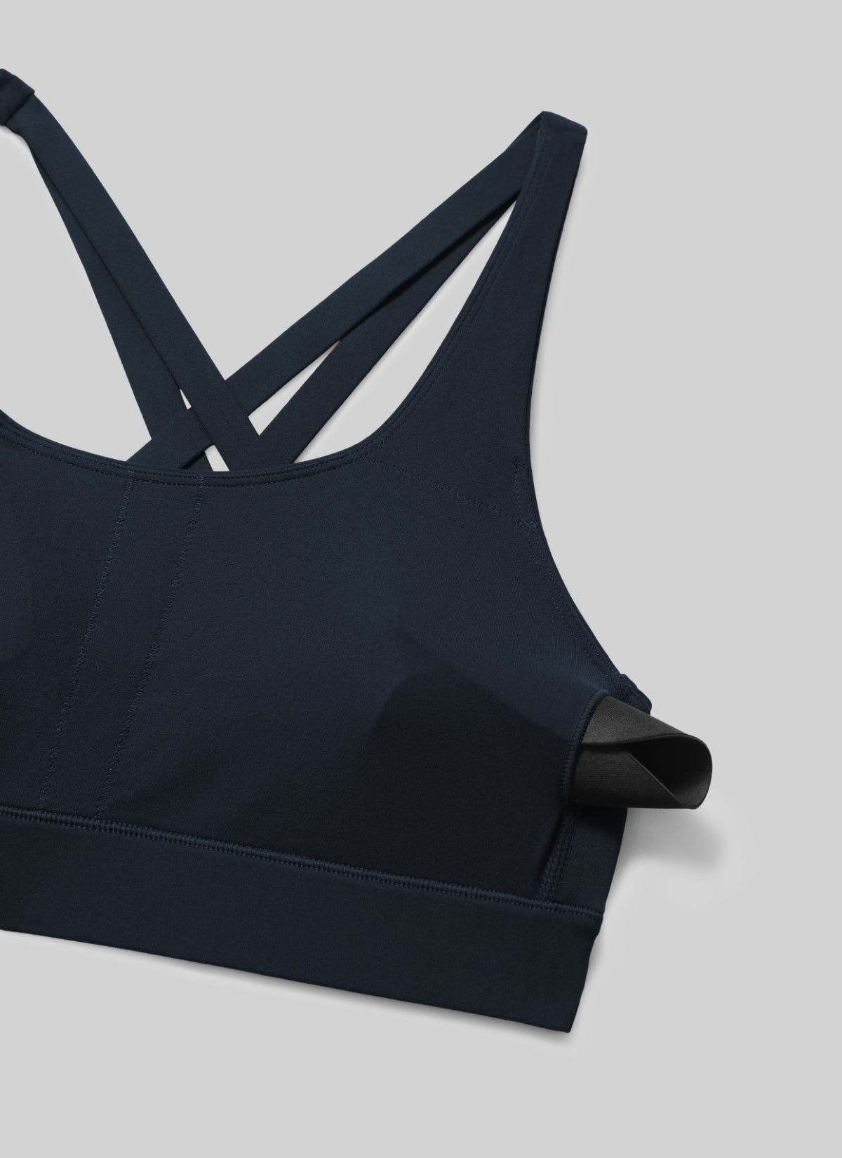 CRZ YOGA Damen Butterlift Breite Träger Kreuzrücken Sports BHs Echte Marine