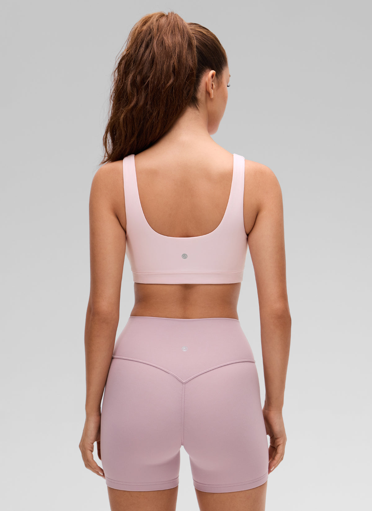 CRZ YOGA Women's Butterluxe Yoga U Back Sports Bra Light Support Erdbeerrosa