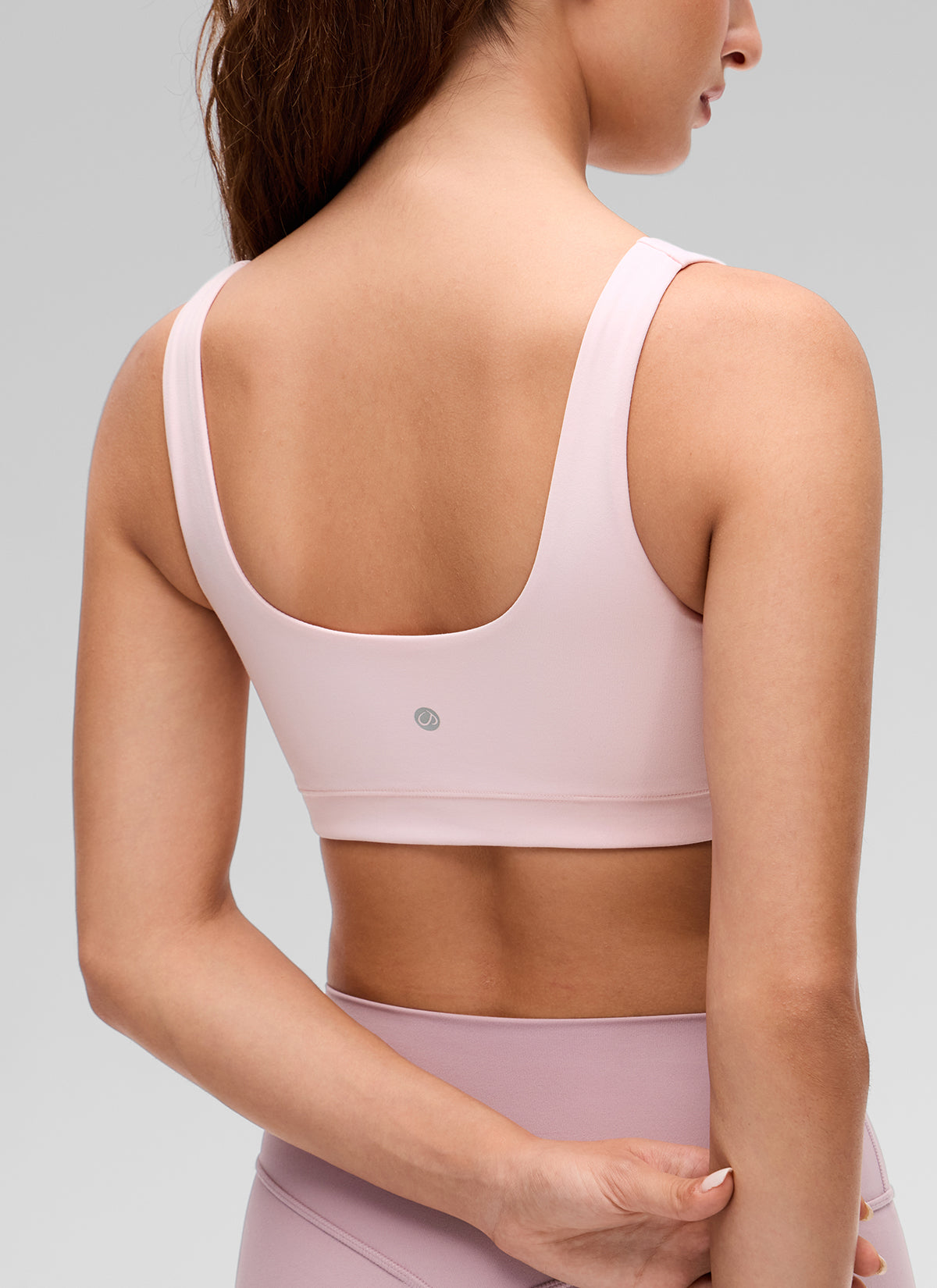 CRZ YOGA Women's Butterluxe Yoga U Back Sports Bra Light Support Erdbeerrosa