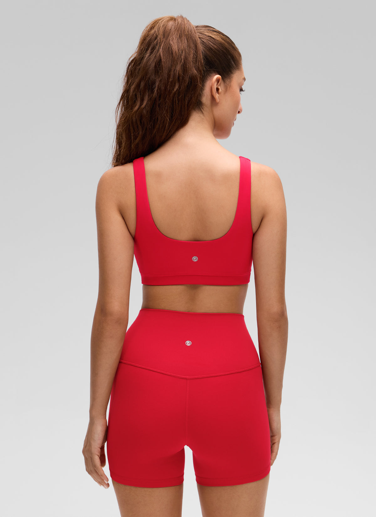 CRZ YOGA Women's Butterluxe Yoga U Back Sports Bra Light Support Aurora Rot