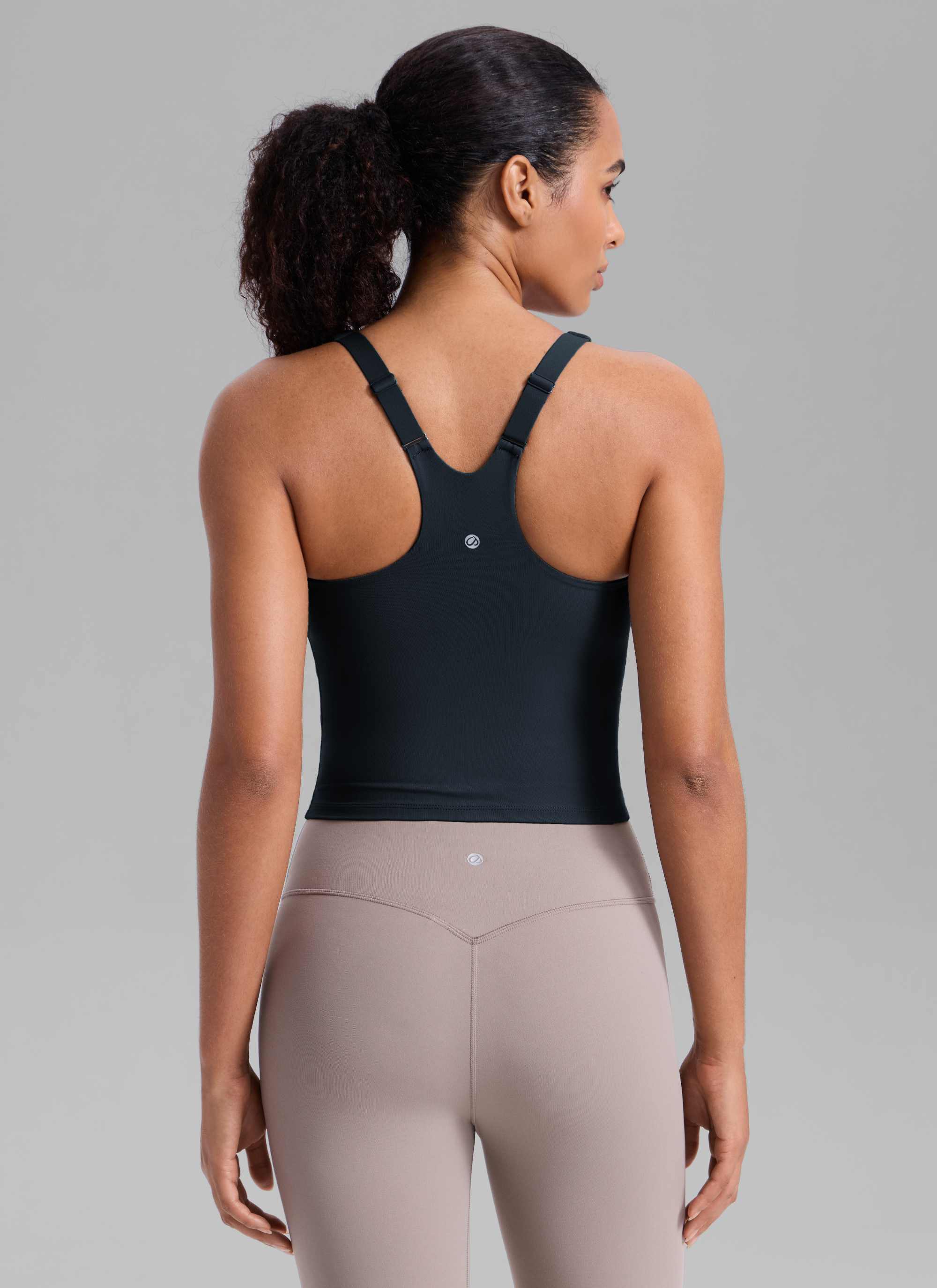 CRZ YOGA Damen Butterlift Verstellbarer Riemen V-Ausschnitt Tanktops Echte Marine