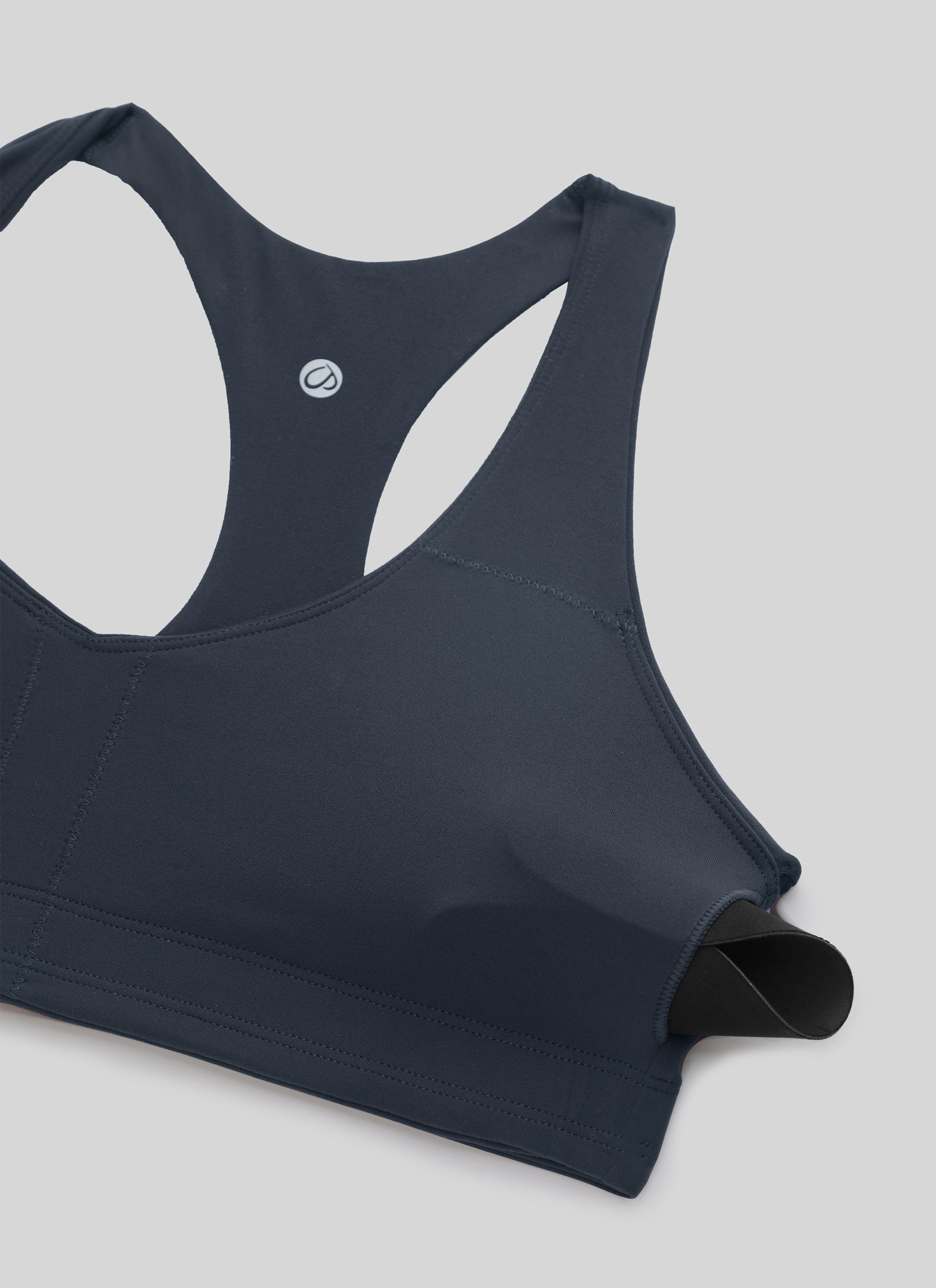 CRZ YOGA Damen Butterluxe V-Ausschnitt Racerback Sport BH Echte Marine