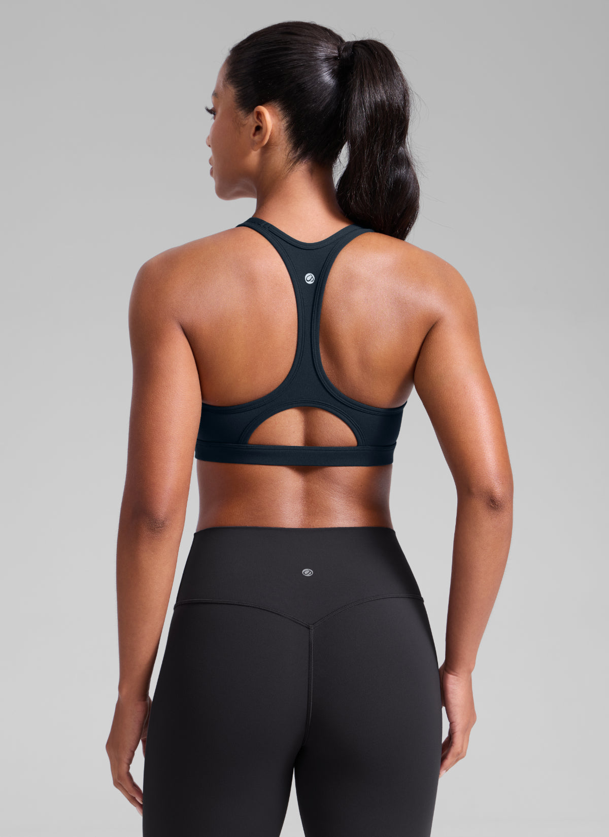 CRZ YOGA Damen Butterlift Racerback U-Ausschnitt Sports BHs Echte Marine