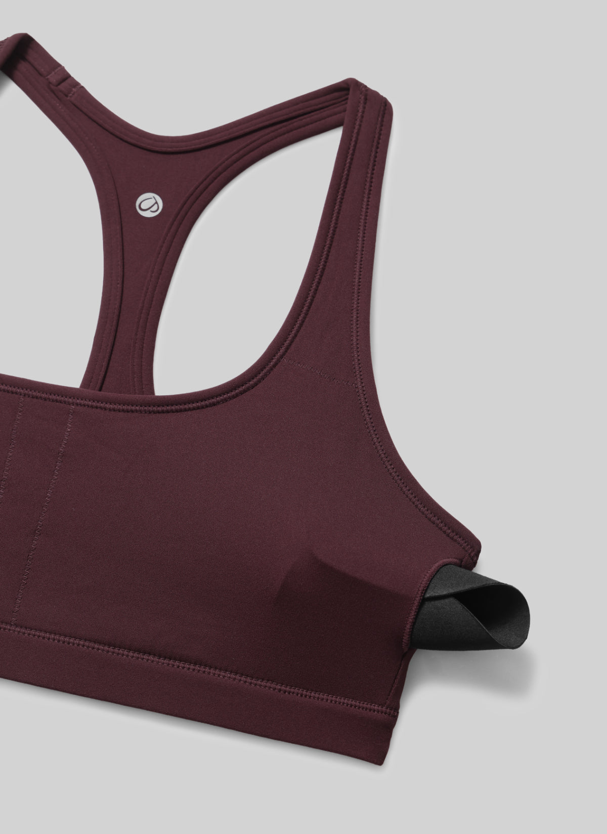 CRZ YOGA Damen Butterlift Racerback U-Ausschnitt Sports BHs Reife Pflaume