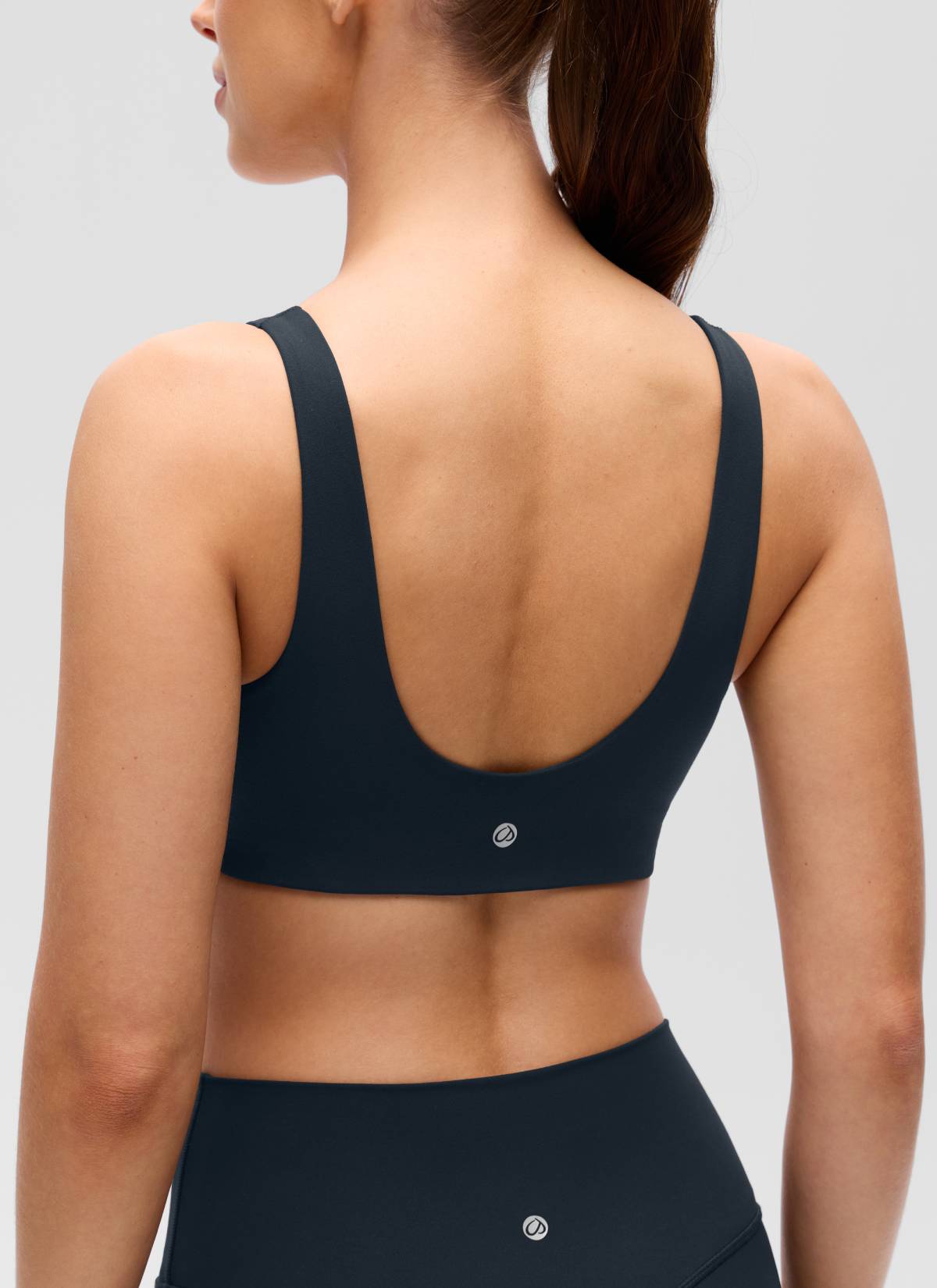 CRZ YOGA Women's Butterluxe Yoga U Back Sports Bra Light Support Echte Marine