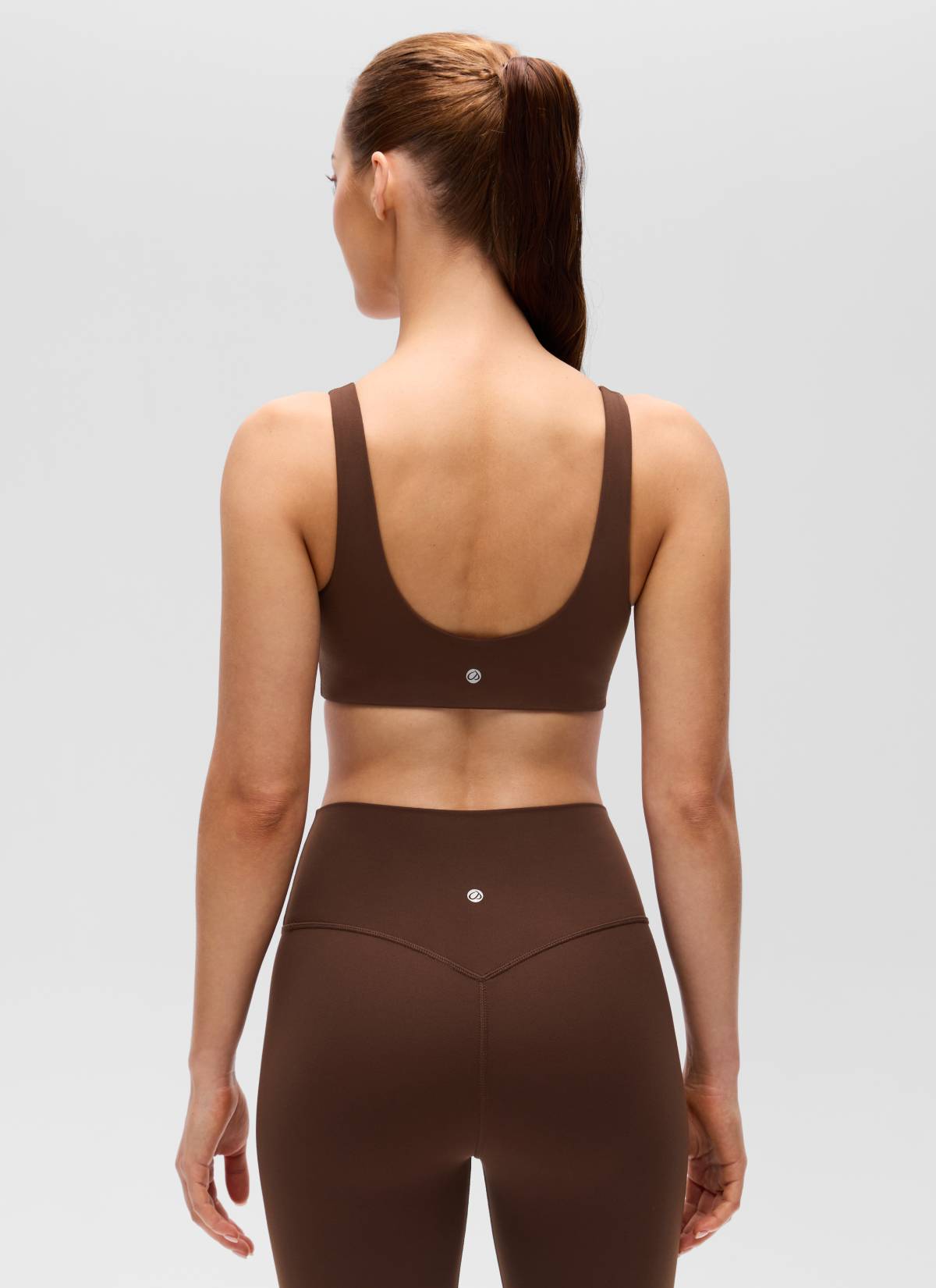 CRZ YOGA Women's Butterluxe Yoga U Back Sports Bra Light Support Lava Braun