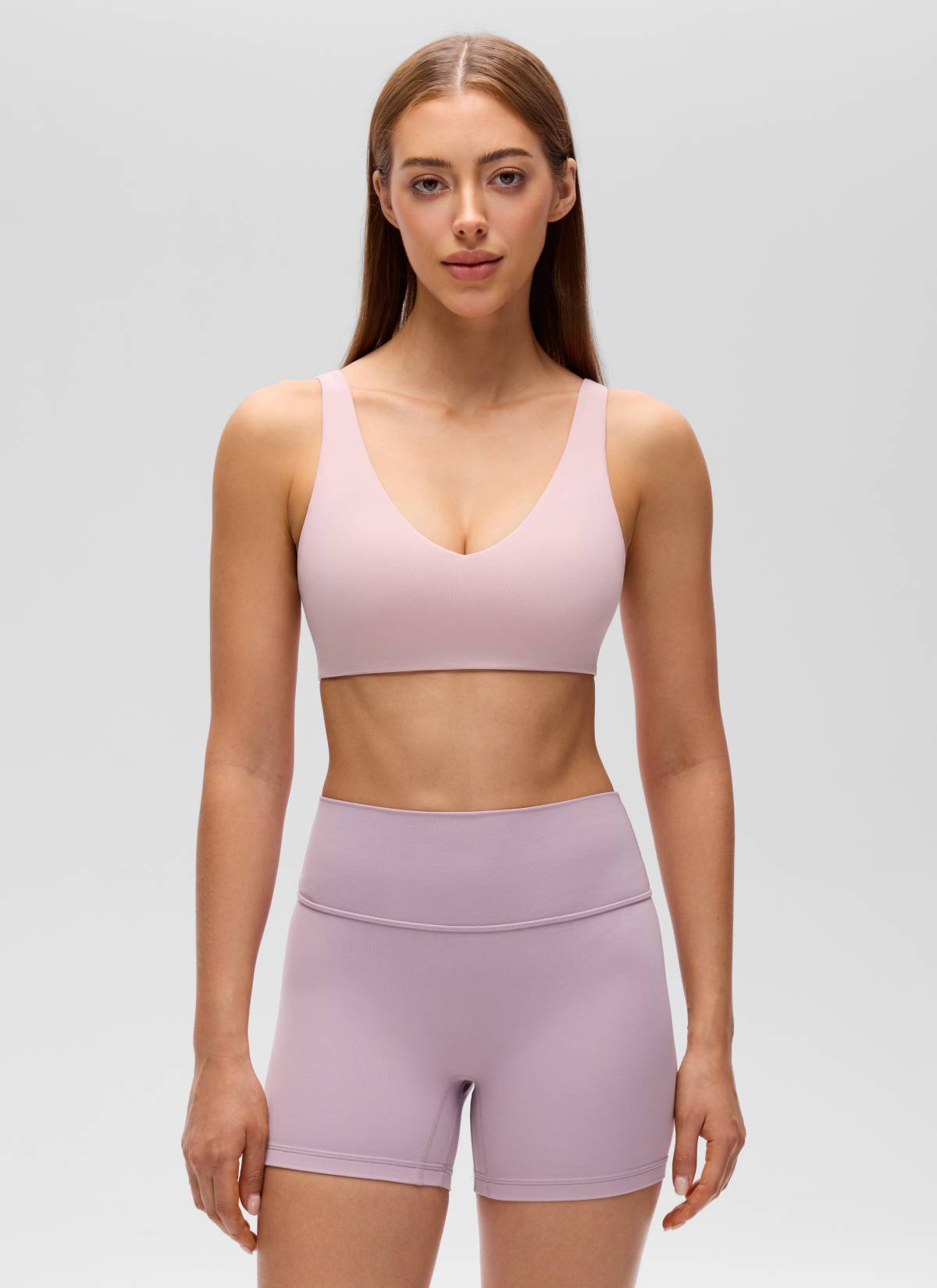CRZ YOGA Women's Butterluxe Yoga U Back Sports Bra Light Support Rosa Haze