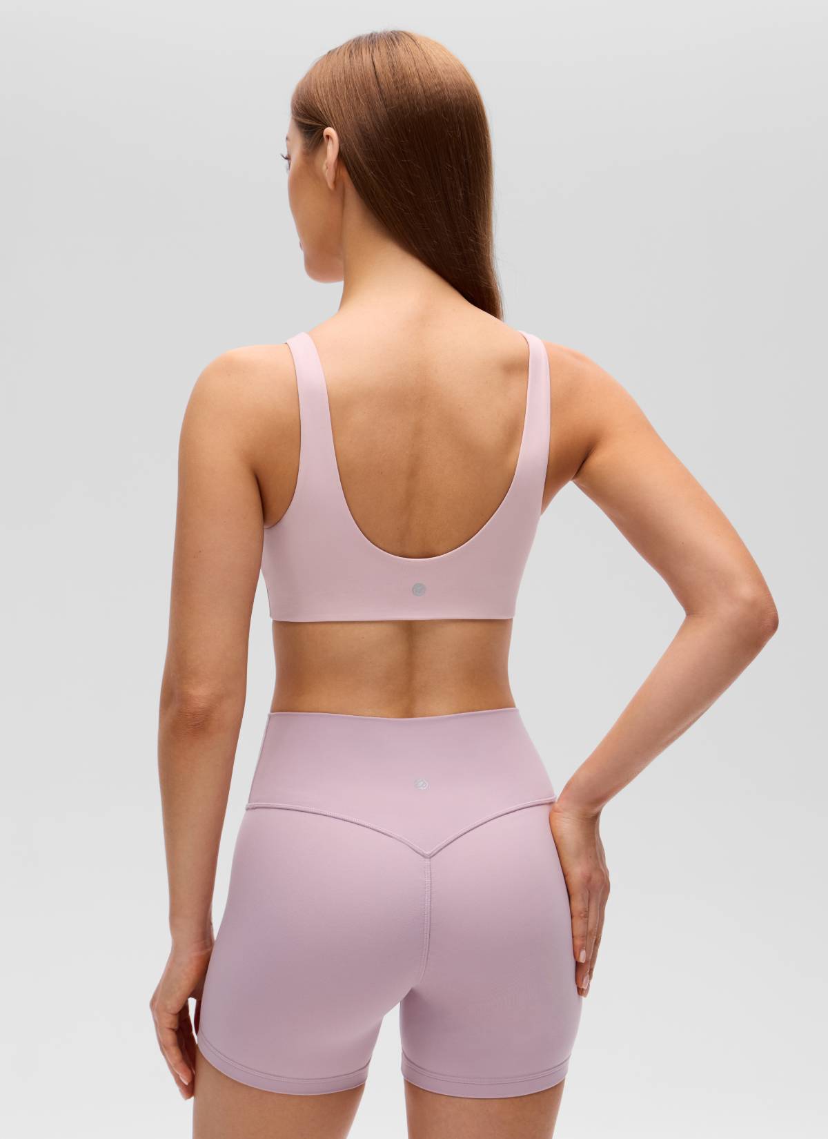 CRZ YOGA Women's Butterluxe Yoga U Back Sports Bra Light Support Rosa Haze