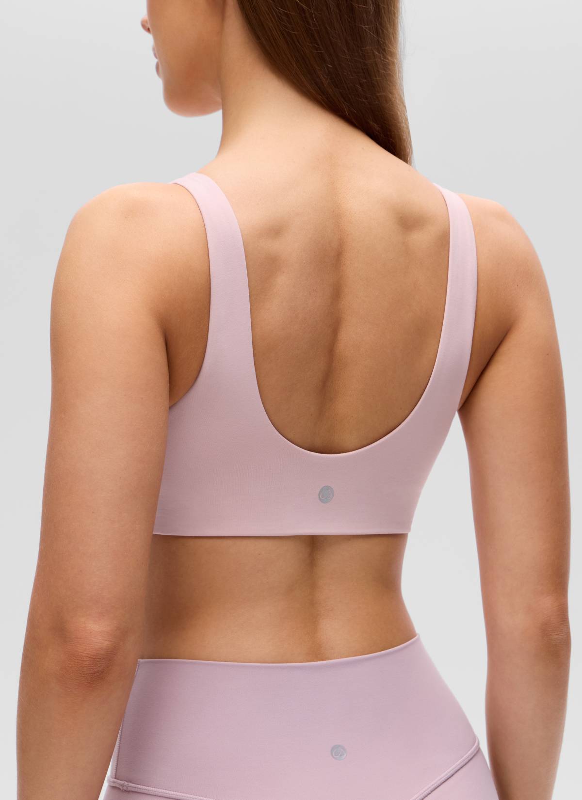 CRZ YOGA Women's Butterluxe Yoga U Back Sports Bra Light Support Rosa Haze