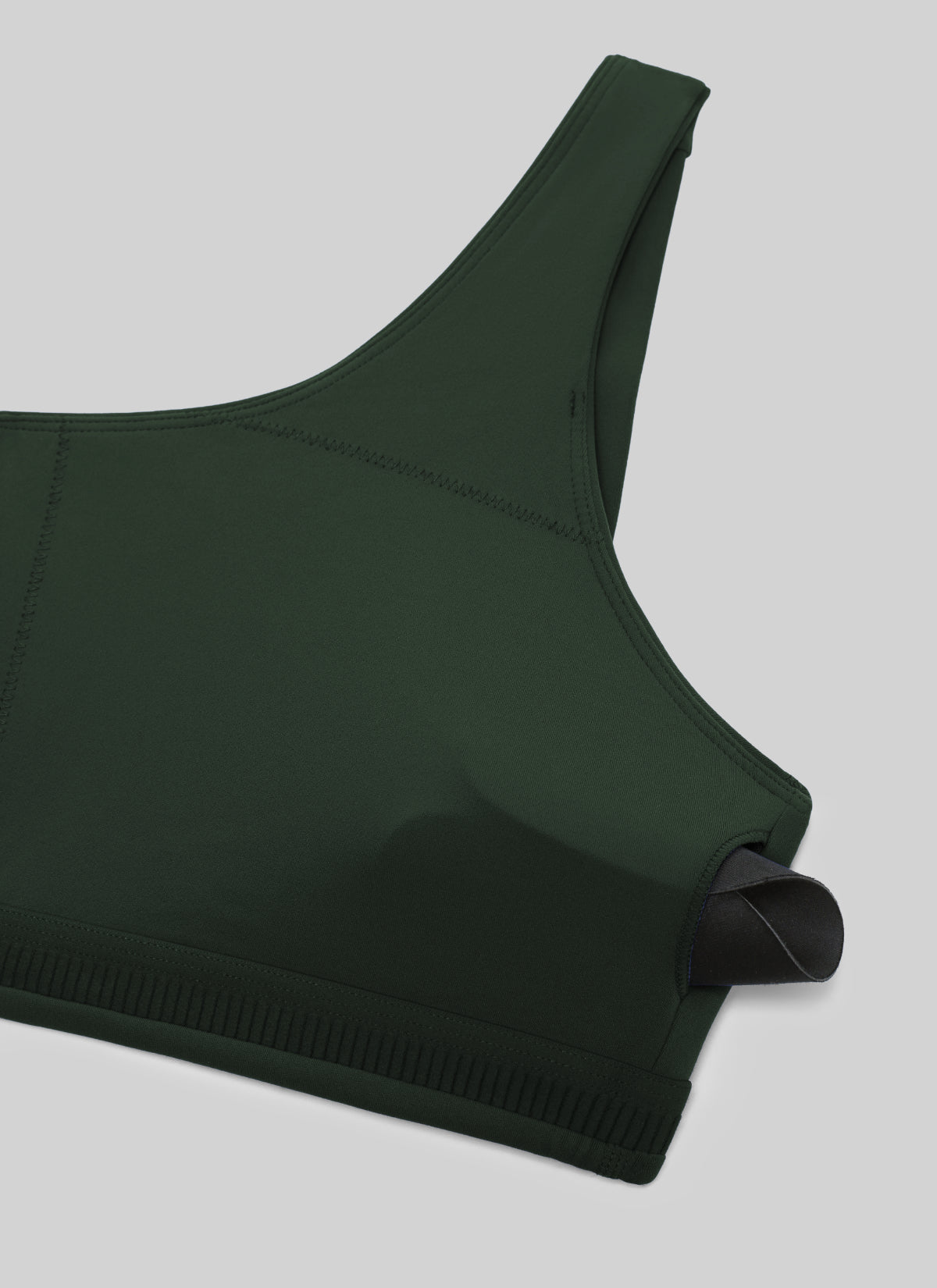 CRZ YOGA Damen Butterlift Sport-BH mit Asymmetrischen Trägern Legende Grün