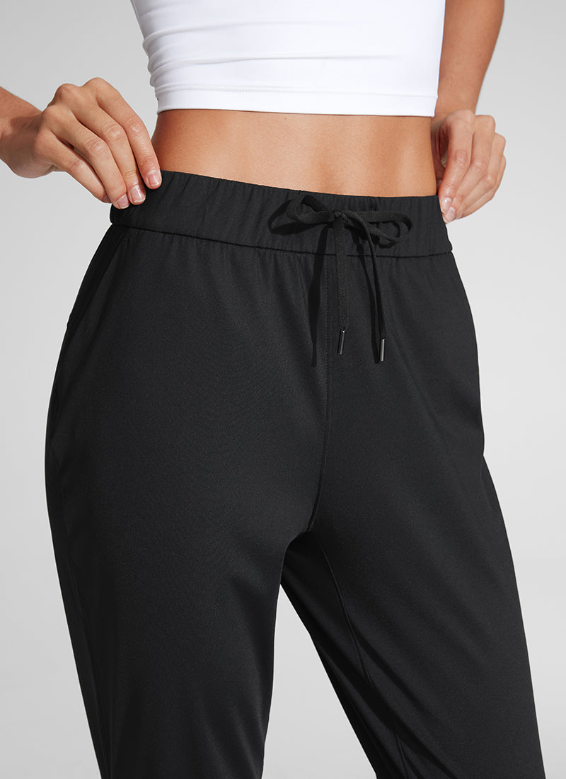 CRZ YOGA Damen 7/8 Stretch Sporthose mit Taschen - 69cm Schwarz