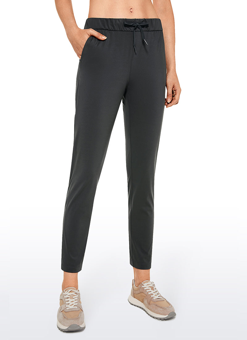 CRZ YOGA Damen 7/8 Stretch Sporthose mit Taschen - 69cm Berggrün