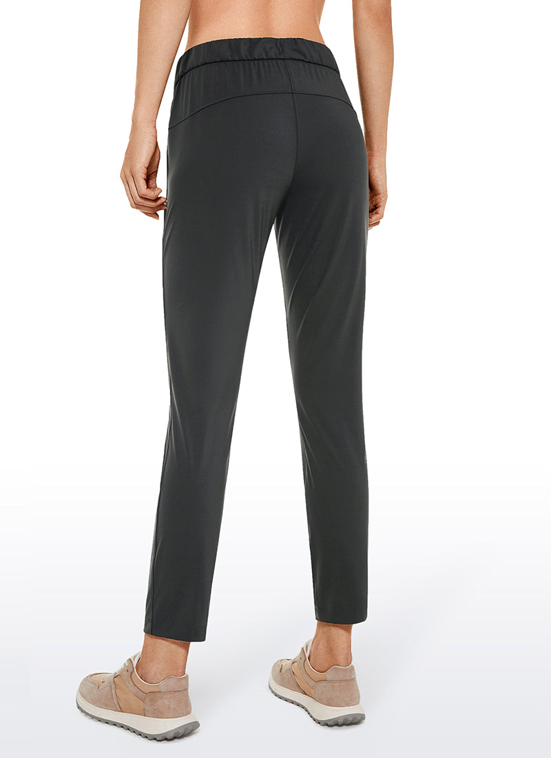 CRZ YOGA Damen 7/8 Stretch Sporthose mit Taschen - 69cm Berggrün