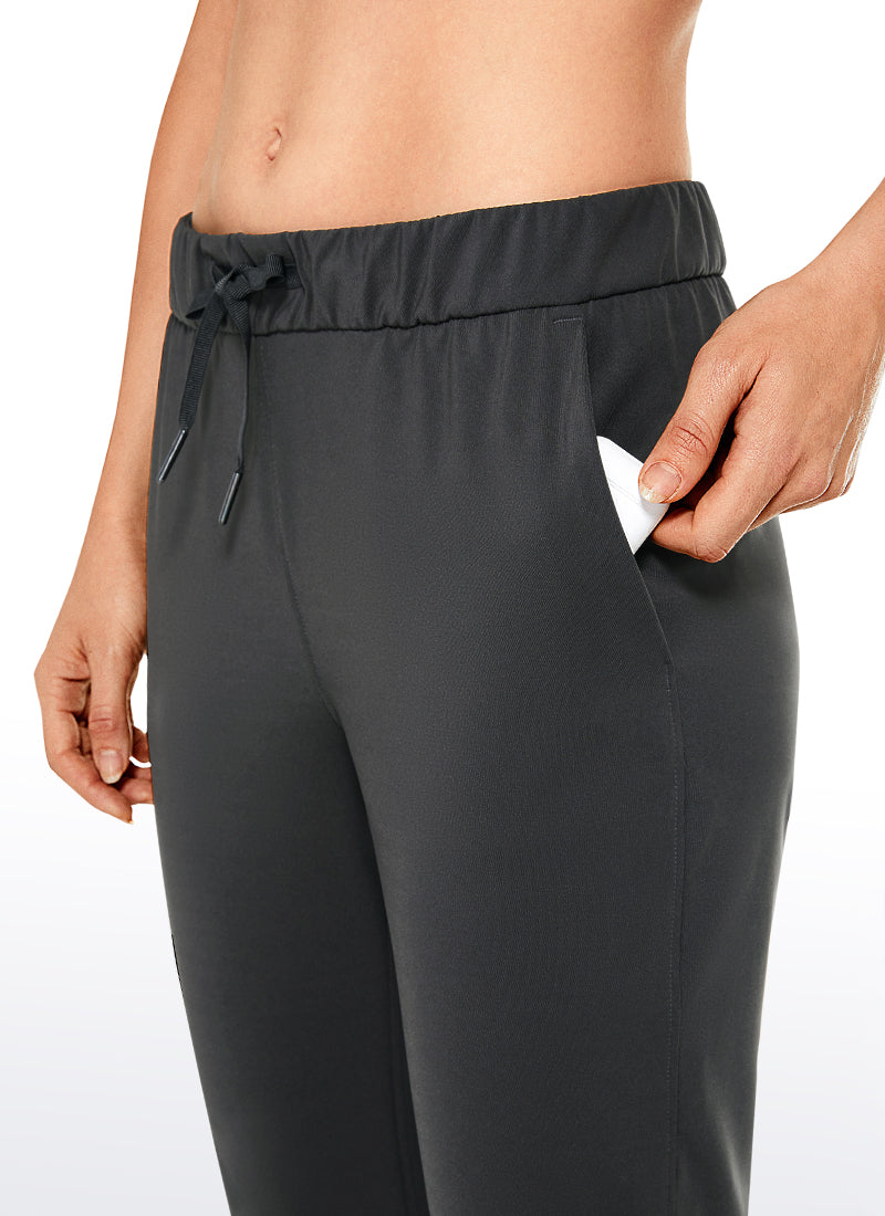 CRZ YOGA Damen 7/8 Stretch Sporthose mit Taschen - 69cm Berggrün