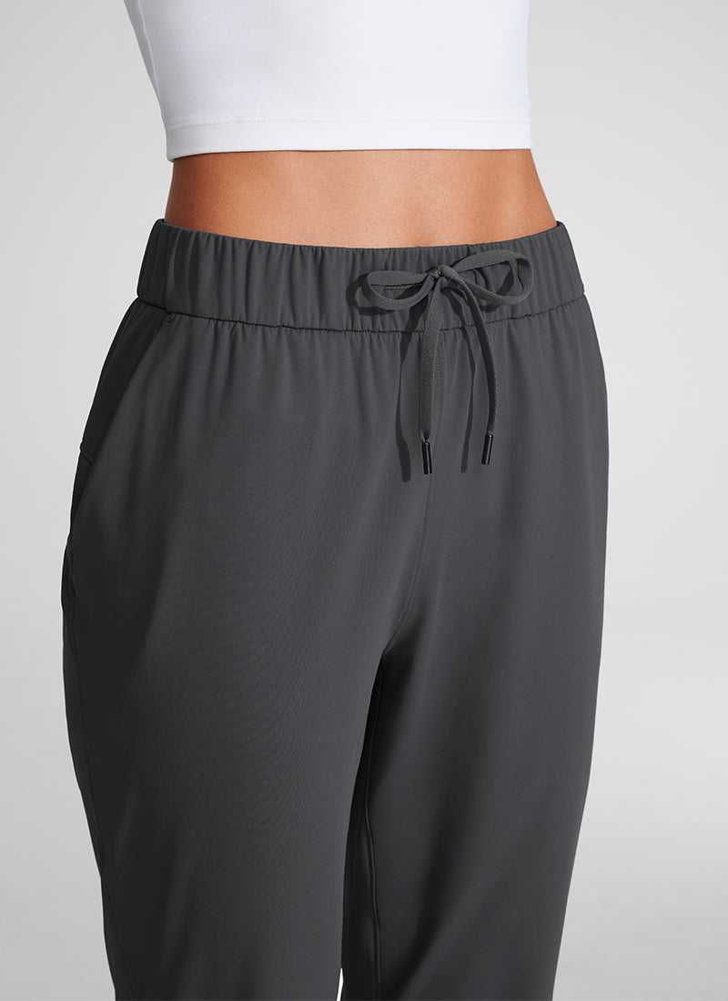CRZ YOGA Damen 7/8 Stretch Sporthose mit Taschen - 69cm Tinte grau