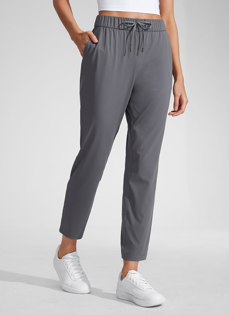 CRZ YOGA Damen 7/8 Stretch Sporthose mit Taschen - 69cm Dunkler Kohlenstoff