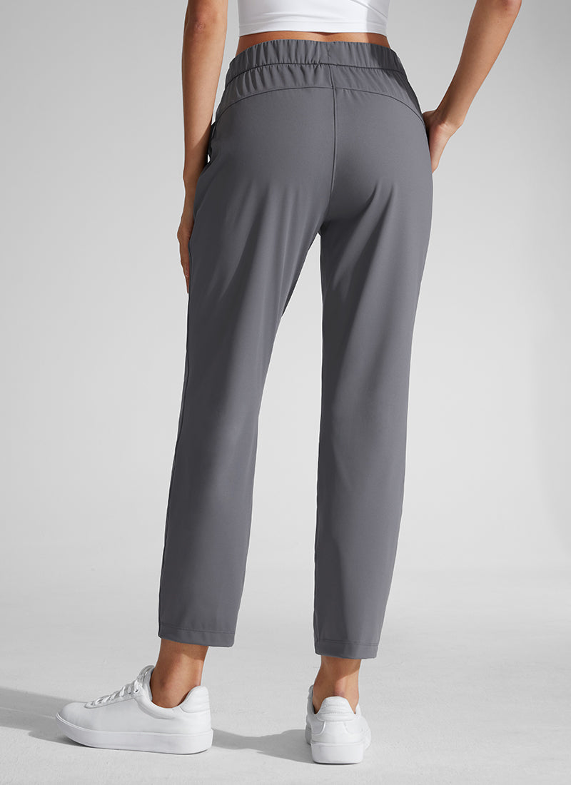 CRZ YOGA Damen 7/8 Stretch Sporthose mit Taschen - 69cm Dunkler Kohlenstoff