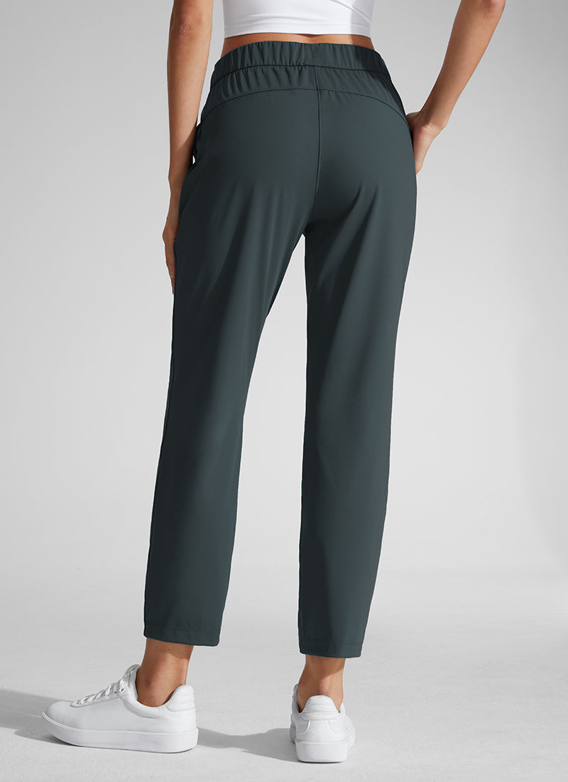 CRZ YOGA Damen 7/8 Stretch Sporthose mit Taschen - 69cm Melanit