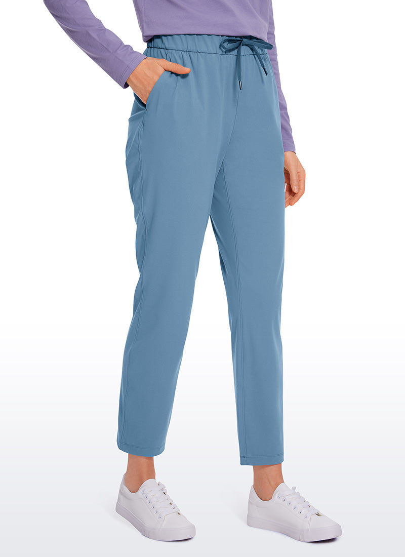 CRZ YOGA Damen 7/8 Stretch Sporthose mit Taschen - 69cm Universum Blau