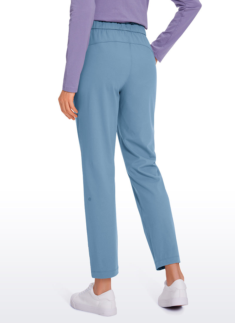 CRZ YOGA Damen 7/8 Stretch Sporthose mit Taschen - 69cm Universum Blau