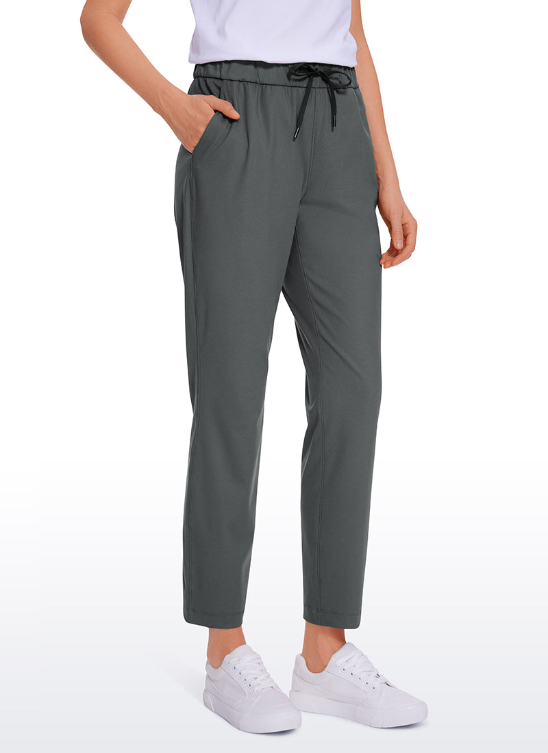 CRZ YOGA Damen 7/8 Stretch Sporthose mit Taschen - 69cm Mysteriöses Grau