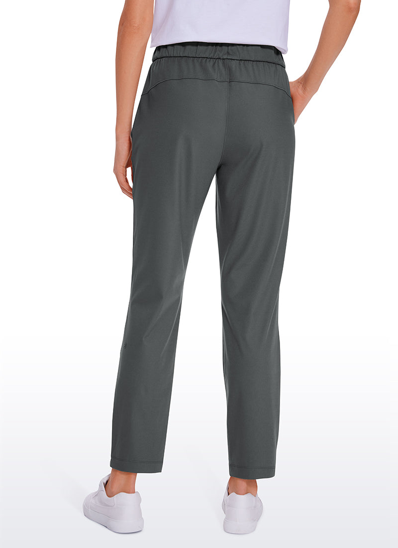 CRZ YOGA Damen 7/8 Stretch Sporthose mit Taschen - 69cm Mysteriöses Grau