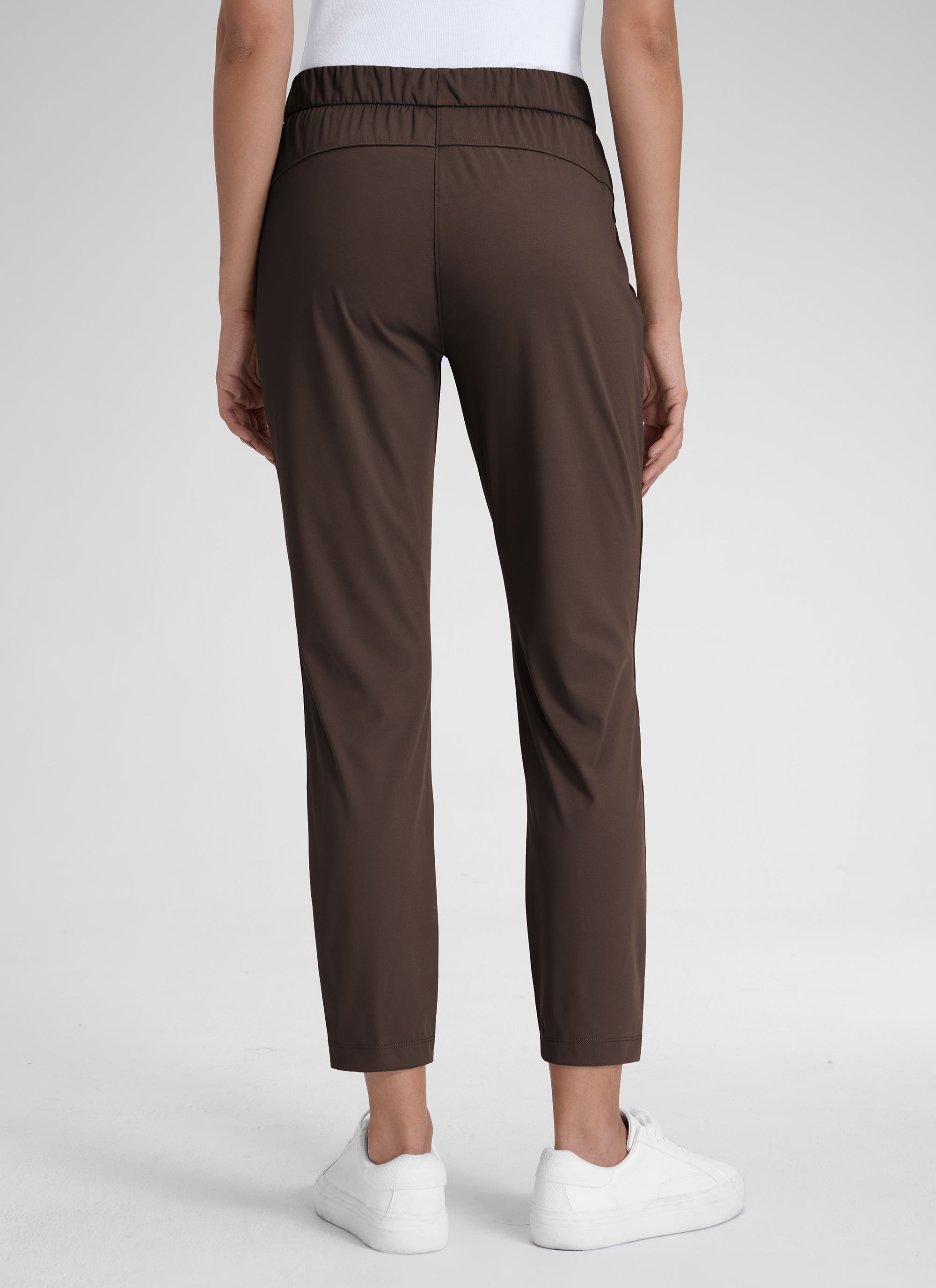 CRZ YOGA Damen 7/8 Stretch Sporthose mit Taschen - 69cm Heißes Fudge-Brown