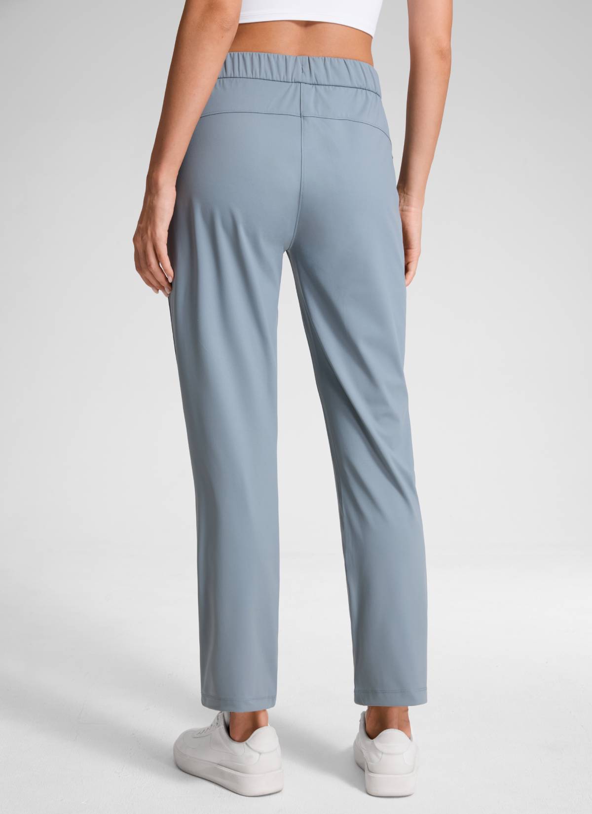CRZ YOGA Damen 7/8 Stretch Sporthose mit Taschen - 69cm Belgisches Blau