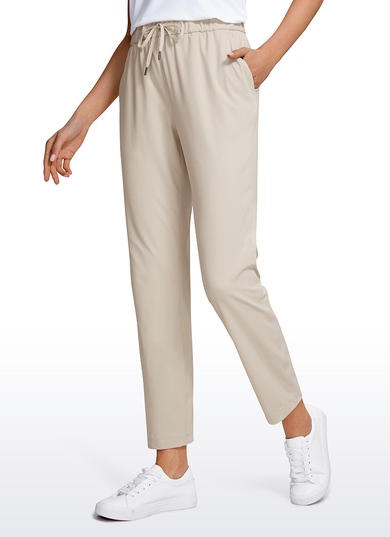 CRZ YOGA Damen 7/8 Stretch Sporthose mit Taschen - 69cm Mojave-Braun