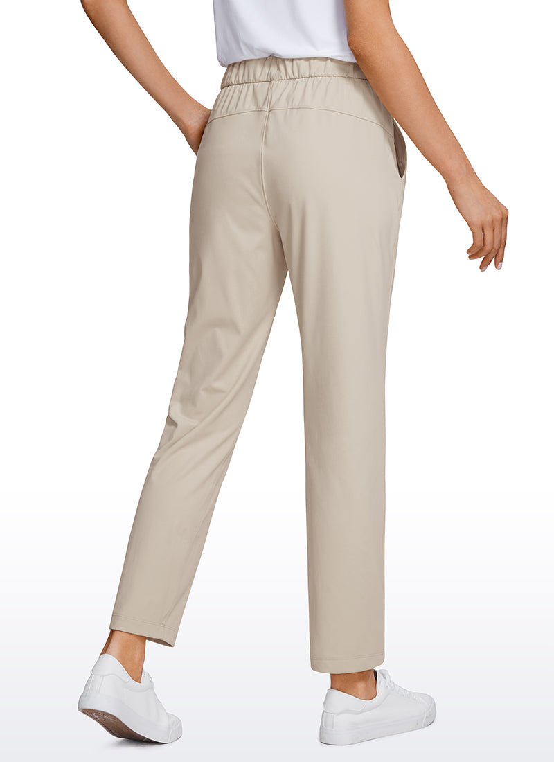 CRZ YOGA Damen 7/8 Stretch Sporthose mit Taschen - 69cm Mojave-Braun