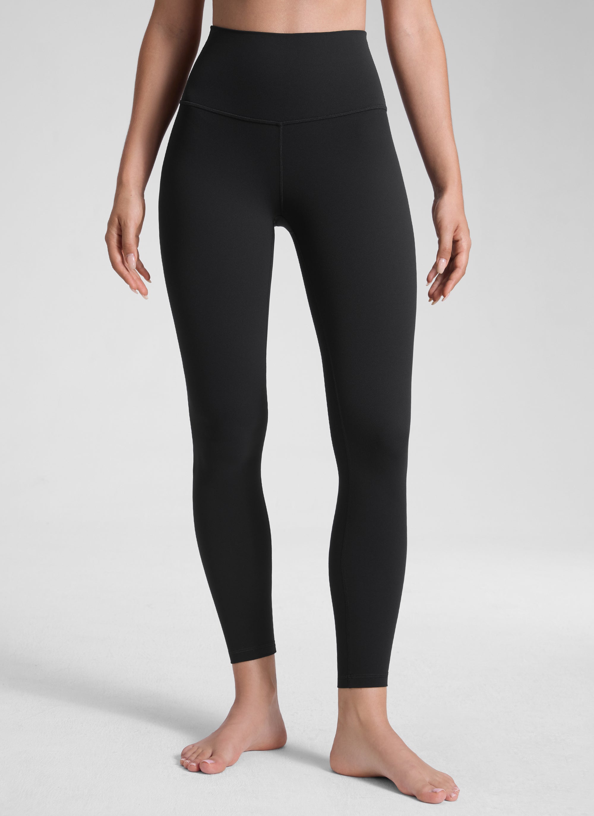 CRZ YOGA Butterluxe Damen High Waist Sport Leggings- 64cm Schwarz
