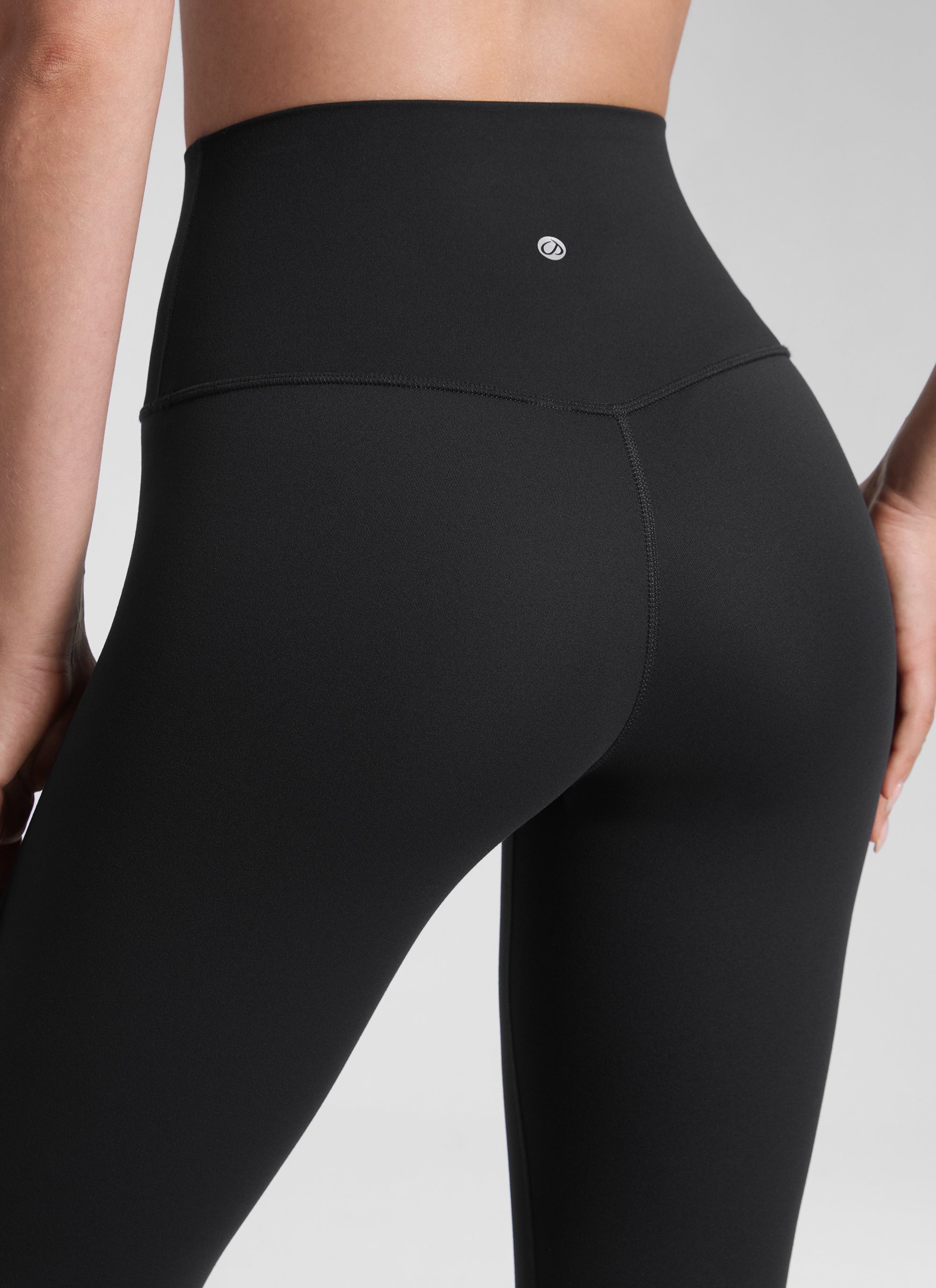 CRZ YOGA Butterluxe Damen High Waist Sport Leggings- 64cm Schwarz