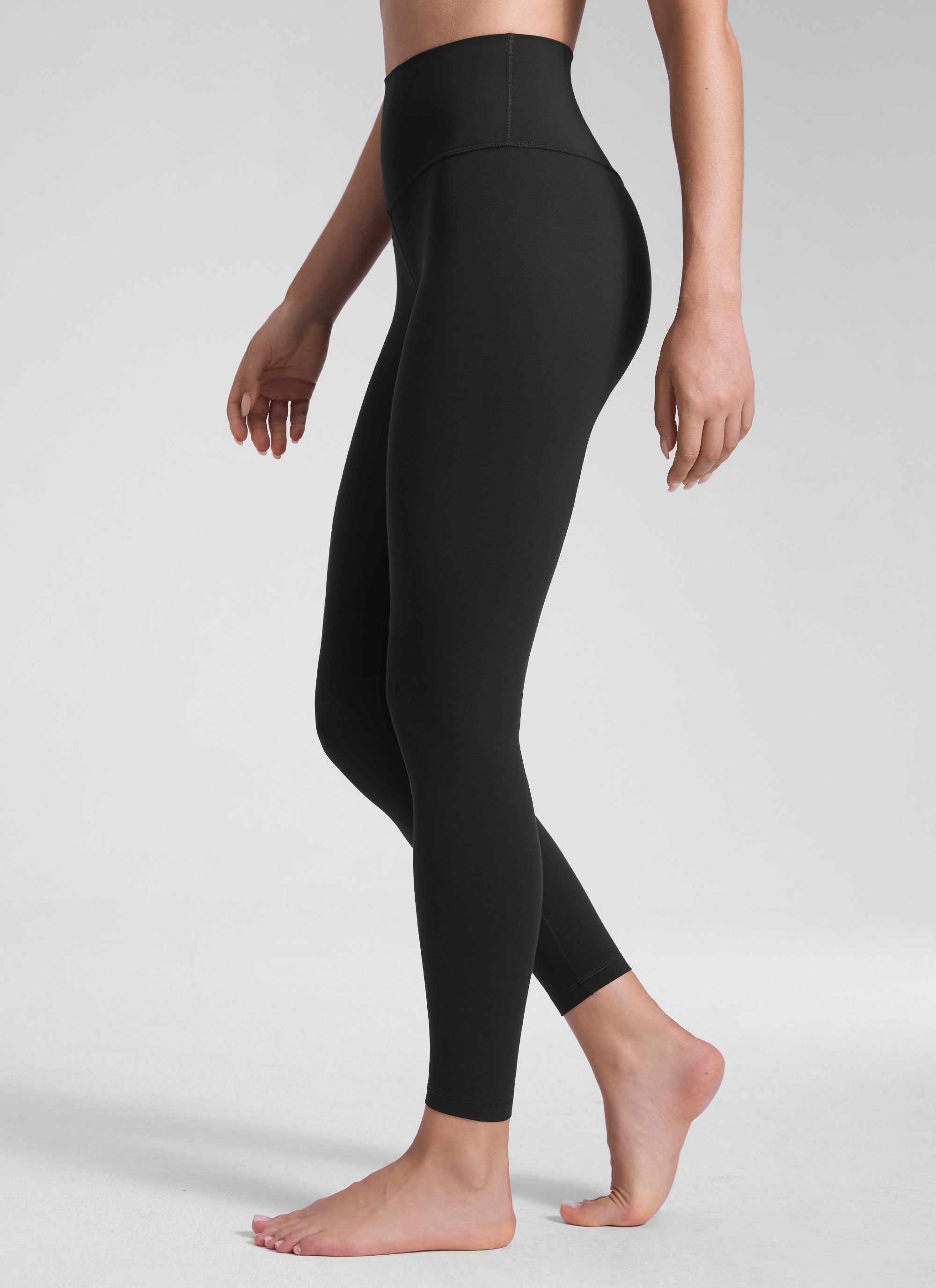 CRZ YOGA Butterluxe Damen High Waist Sport Leggings- 64cm Schwarz