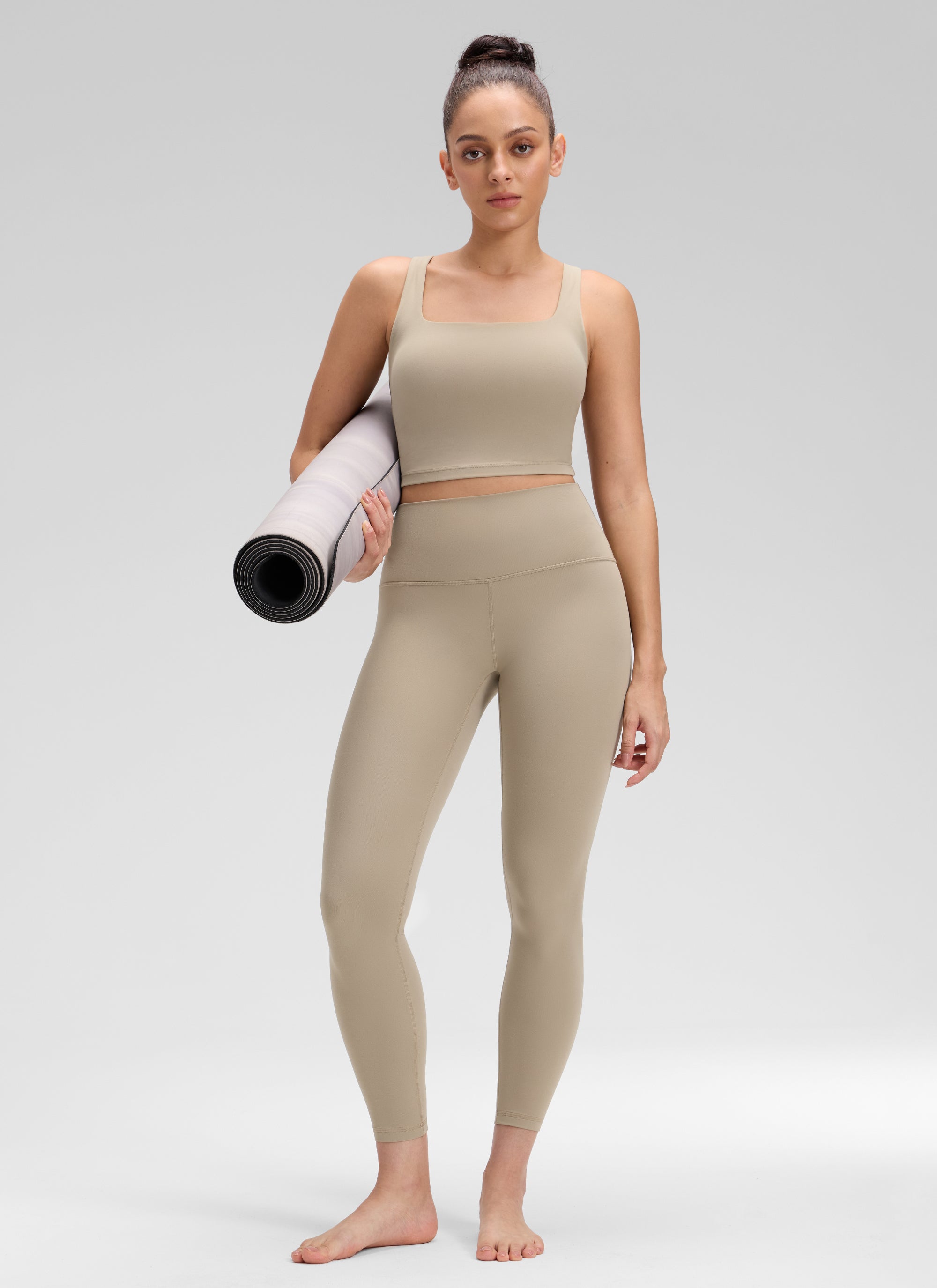 CRZ YOGA Butterluxe Damen High Waist Sport Leggings- 64cm Eiche