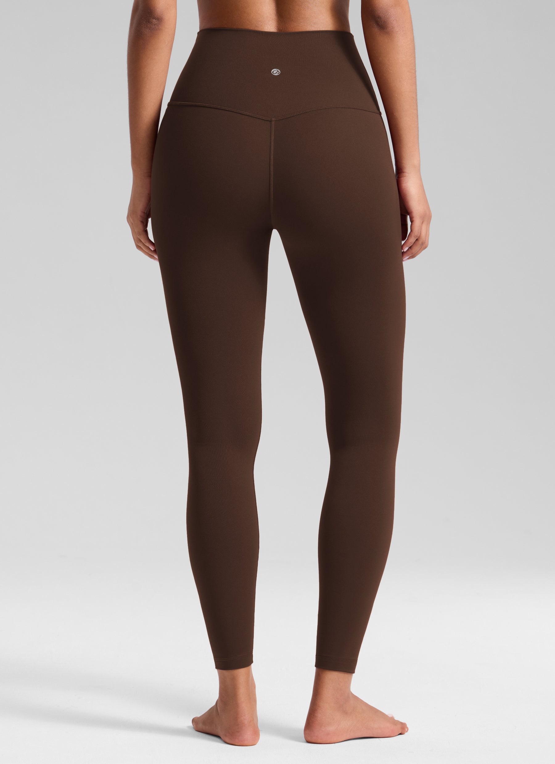 CRZ YOGA Butterluxe Damen High Waist Sport Leggings- 64cm Walnussbraun