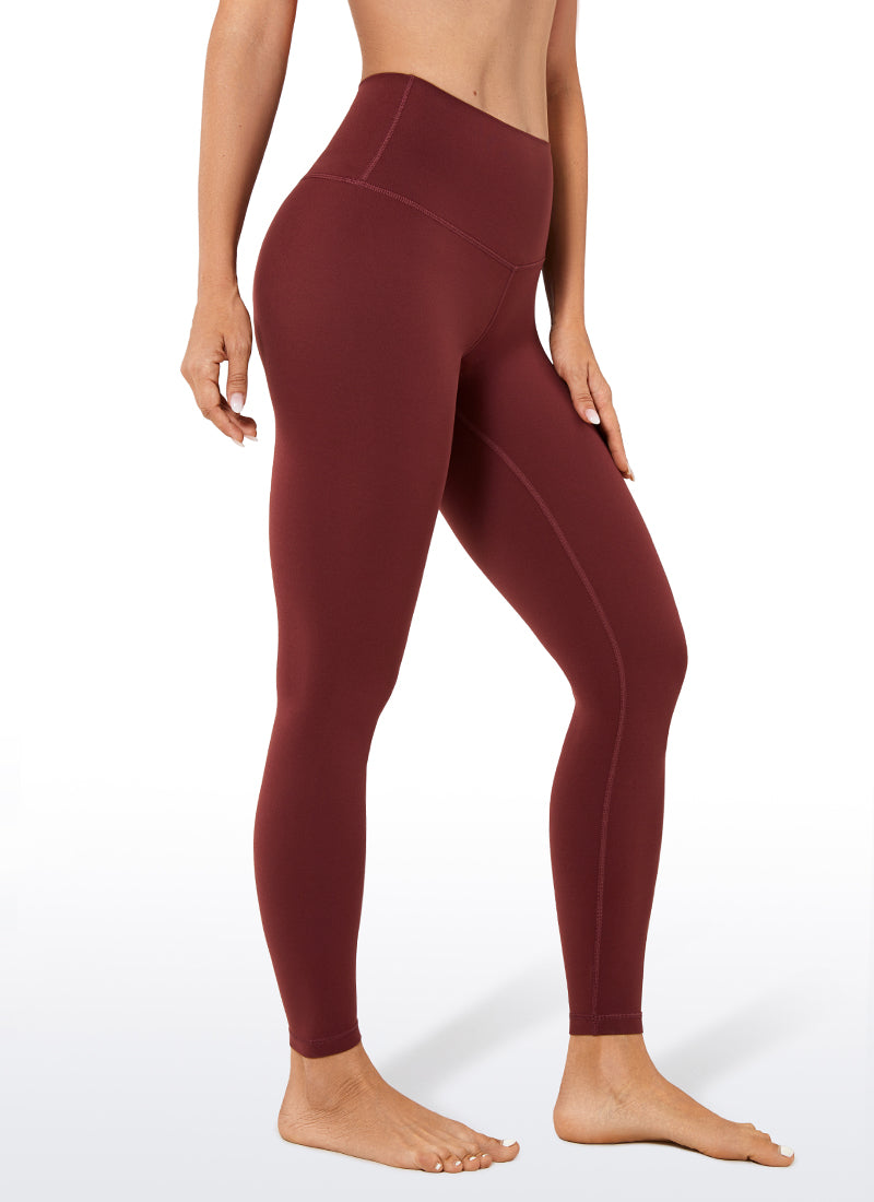 CRZ YOGA Butterluxe Damen High Waist Sport Leggings- 64cm Noctilucence rot
