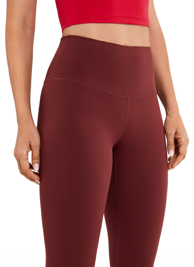 CRZ YOGA Butterluxe Damen High Waist Sport Leggings- 64cm Noctilucence rot