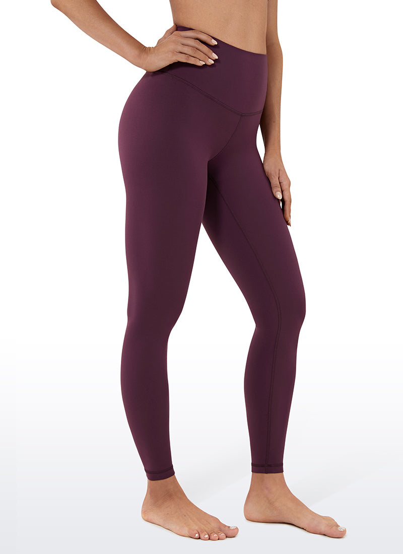 CRZ YOGA Butterluxe Damen High Waist Sport Leggings- 64cm Dunkellila