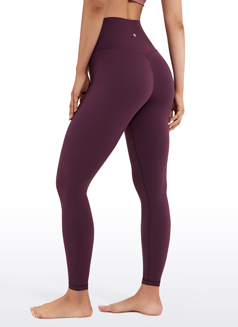 CRZ YOGA Butterluxe Damen High Waist Sport Leggings- 64cm Dunkellila
