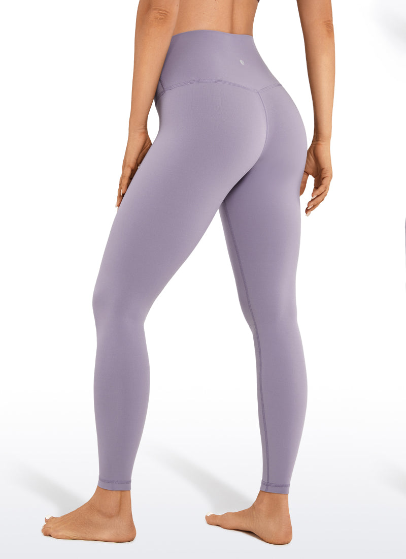 CRZ YOGA Butterluxe Damen High Waist Sport Leggings- 64cm Lavendelnebel